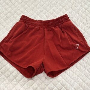 Gymshark Women's Deep Red Athletic Shorts